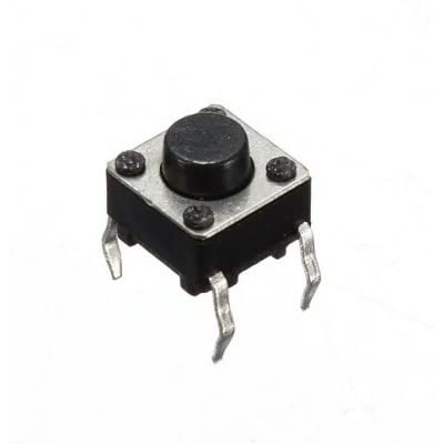 6x6x4.3mm Tactile 4 Pin Push Button Switch (PACK OF 100) AB0311