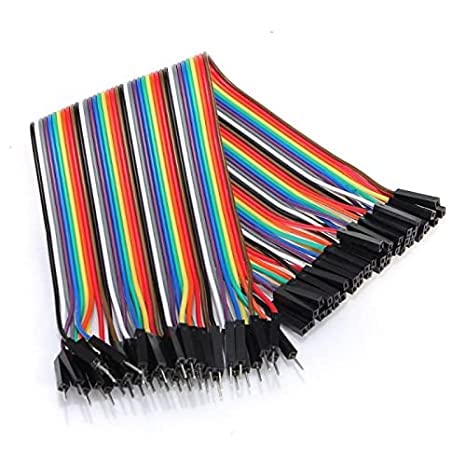 Male to Female Jumper Wires Breadboard DuPont 2.54MM 1P-1P - Bunch of 40 AB0148