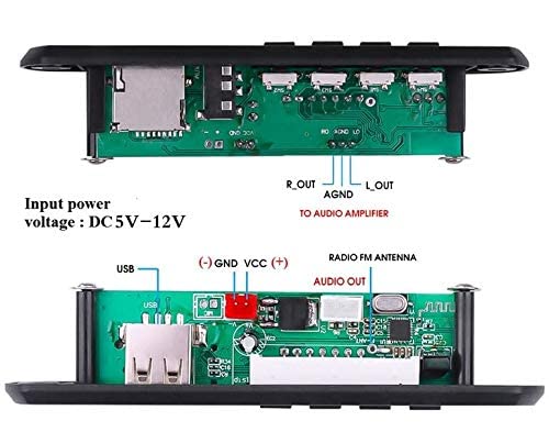 Wireless Bluetooth MP3 WMA Decoder Board Audio Module Support USB TF AUX FM Audio Radio Module AM2 AB0139 - Image 2