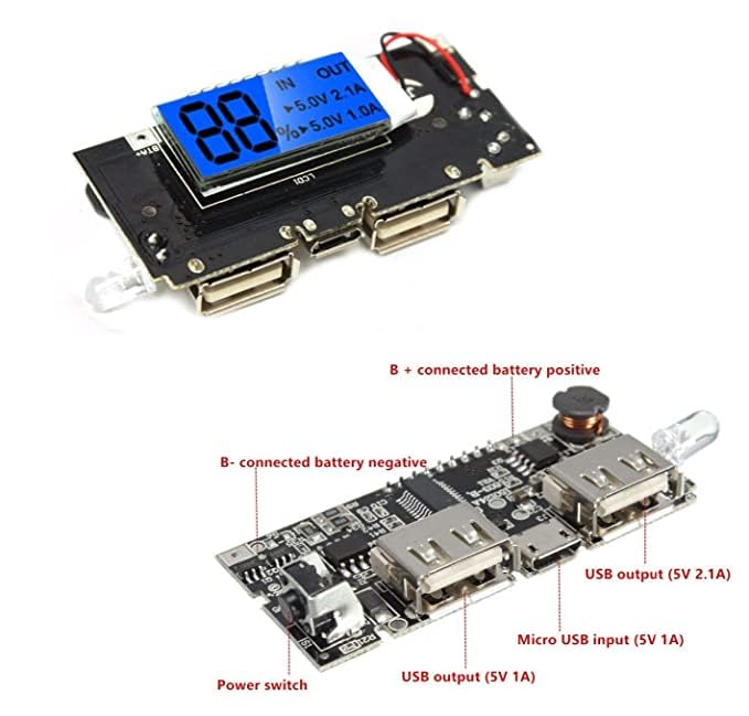 Dual USB 18650 Battery Charger PCB Power Module 5V 1A 2.1A Mobile Power Bank Accessories AB0167 - Image 2