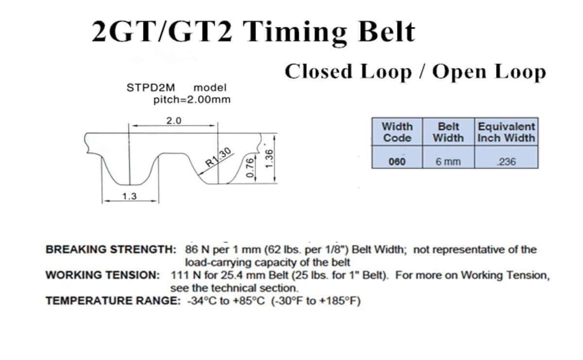 2 meter Length GT2 Timing Belt 6mm Width open loop 2mm pitch for 3D Printer Robotics CNC DIY Projects AB0295 - Image 2