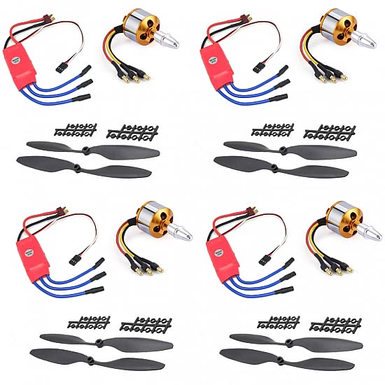 1000KV BLDC Motor and Simonk 30A ESC with 1045 Propellers for RC Drones - Image 4