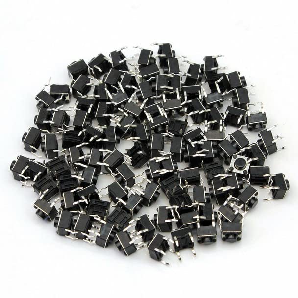 6x6x4.3mm Tactile 4 Pin Push Button Switch (PACK OF 100) AB0311 - Image 2