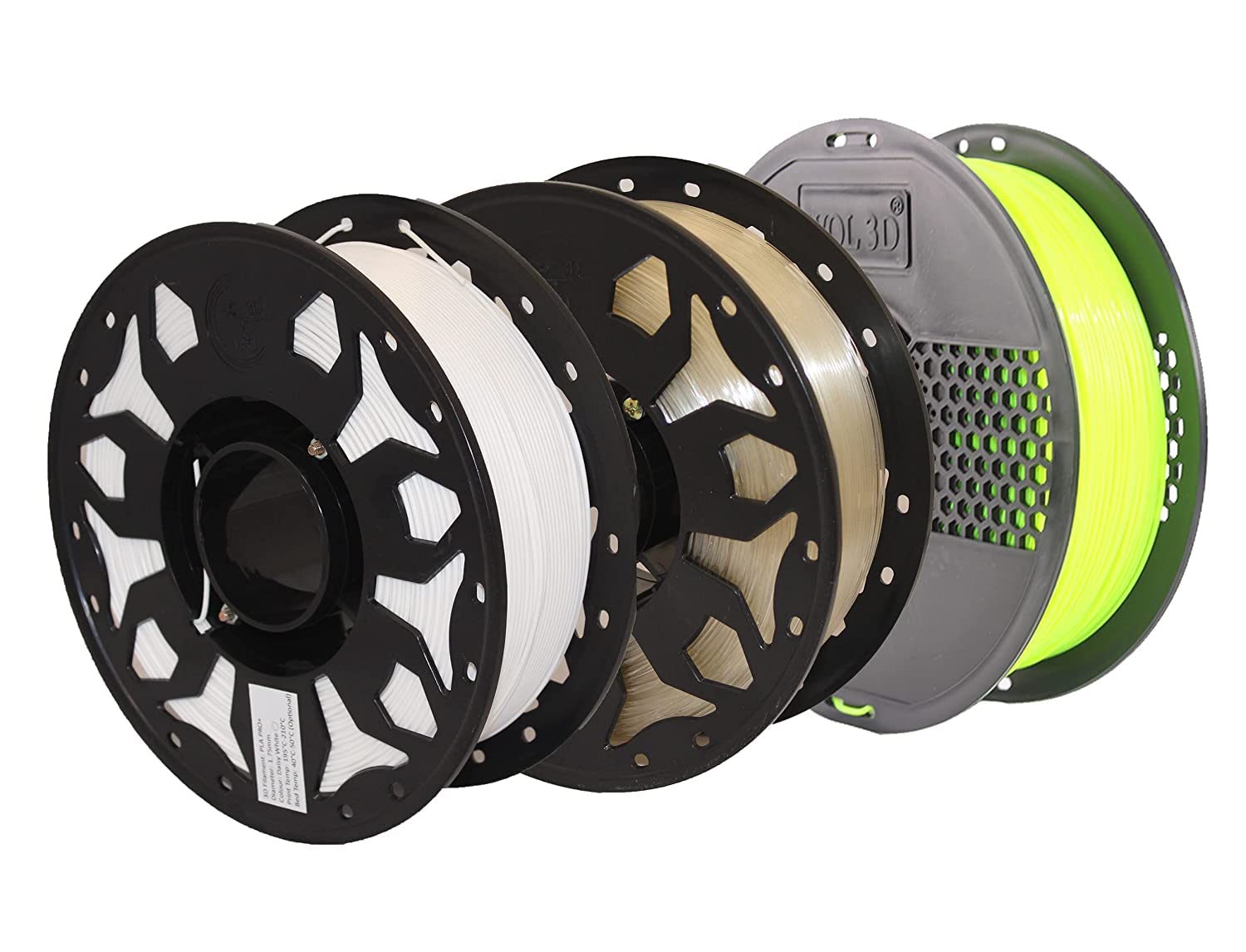 PLA+ 3D Printer Filament, 1.75mm, Dimensional Accuracy +/- 0.03 mm, 1 kg Spool (2.2 lbs), Compatible with Most FDM Printers (Black) AB0174