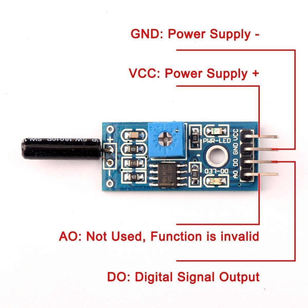 Tilt Sensor Vibration Alarm Vibration Switch Module for Arduino - Image 3
