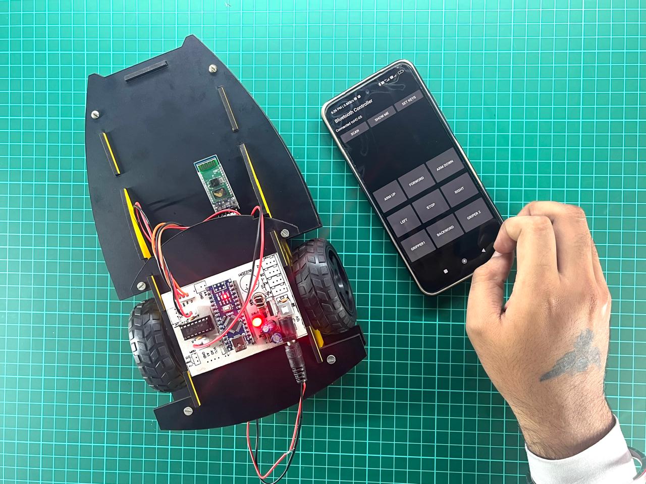 Bluetooth Controlled 2 Wheel Drive Car Diy Kit Engineering/Science Project - Image 4