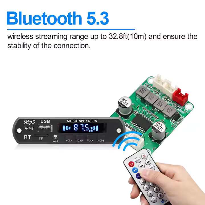 VIRE 2*30W Dual Channel Mini Amplifier Home Theater Audio Stereo Power Board High Power Digital for Bluetooth Amp Module DC 12V - Image 3