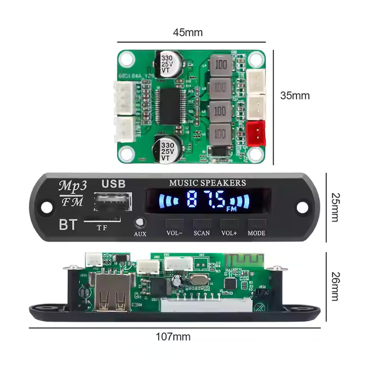 VIRE 2*30W Dual Channel Mini Amplifier Home Theater Audio Stereo Power Board High Power Digital for Bluetooth Amp Module DC 12V - Image 6