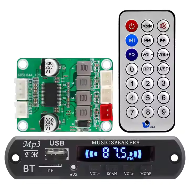 VIRE 2*30W Dual Channel Mini Amplifier Home Theater Audio Stereo Power Board High Power Digital for Bluetooth Amp Module DC 12V