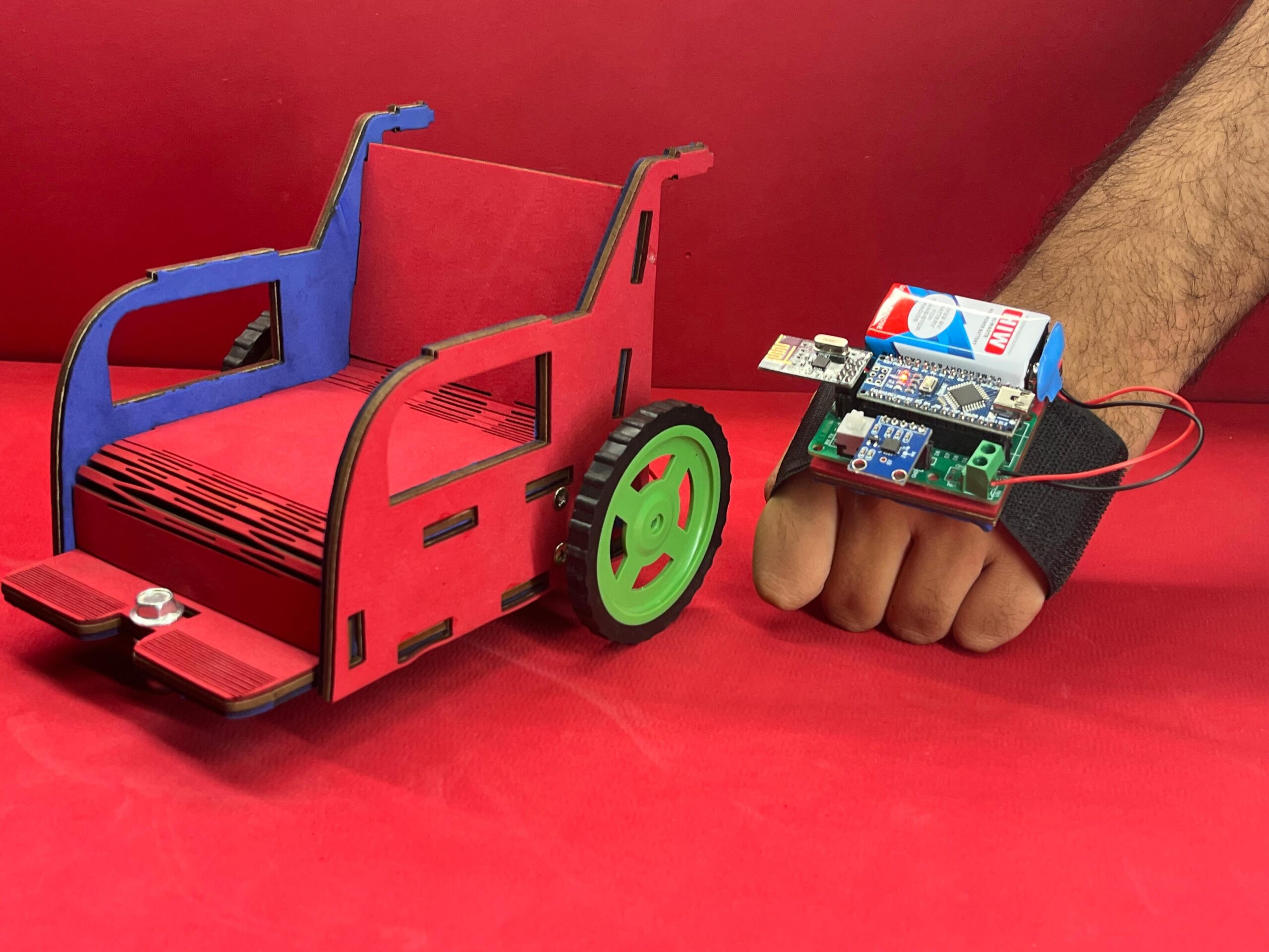 Hand Gesture Controlled Wheel Chair DIY Project For Science / Engineering Students - Image 4