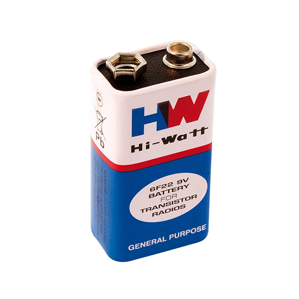 Hi-Watt 9v Battery (Pack of 5)