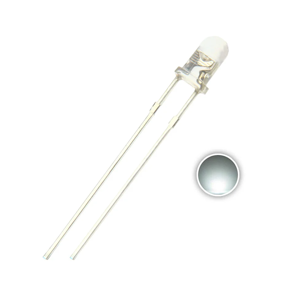 5mm White Round Top DIP LED (Pack Of 1000) - Image 2