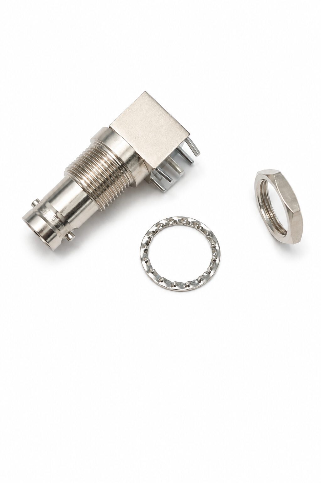 BNC Female Bulkhead Coaxial Connector Right Angle Through Hole For PCB Mount - Image 6