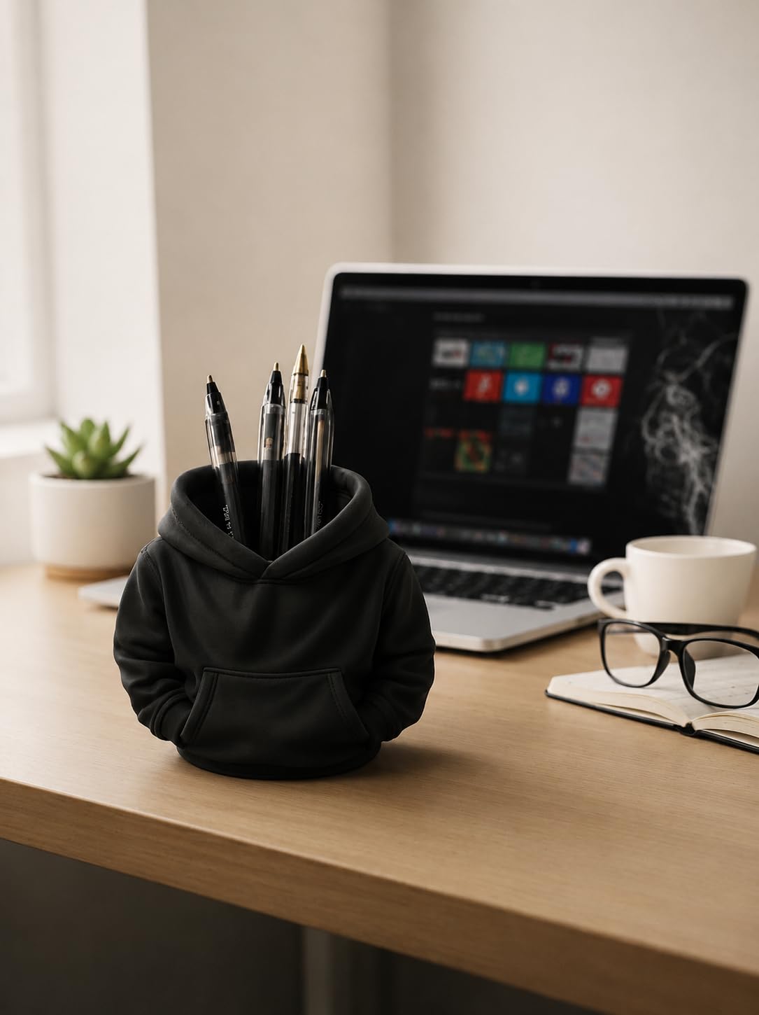 3D Printed Hoodie Pen Holder for Desk | Stylish Desktop Organizer for Pens, Pencils & Stationery | Decorative Office Desk Accessory for Home, Study Table & Gifting - Image 5