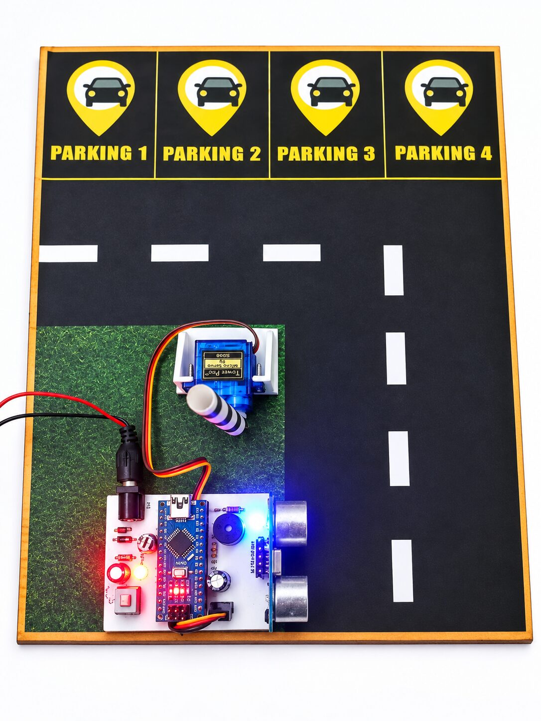 Automatic Smart Car Parking System Working Model – Ultrasonic Sensor & Servo Motor Based | Ready to Use - Image 3